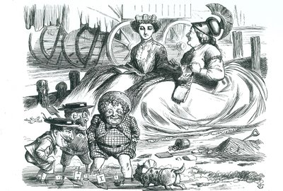 France and Britain watching the children (John Bull, Mr Punch and Napoleon III). This year marked 50 years of peace between France and Britain and the beginning of the Entente Cordiale. John Tenniel cartoon from 