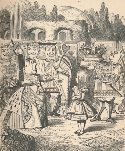 她的头掉了！爱丽丝与红皇后，1889年 作者 约翰·坦尼尔