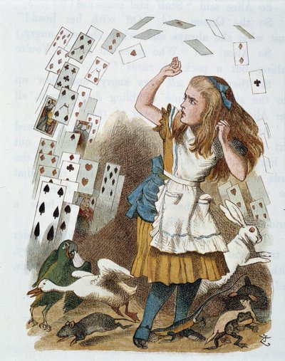 Playing cards - in “The nursery “” Alice in Wonderland”” by Lewis Carroll, illustration by John Tenniel (1820-1914) 作者 约翰·坦尼尔