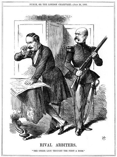 敌对仲裁人，1866年 作者 约翰·坦尼尔