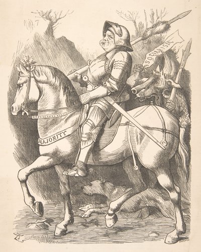 骑士和他的同伴》Punch，1887年3月5日，1887年。 作者 约翰·坦尼尔
