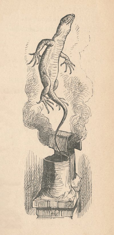 蜥蜴，1889年 作者 约翰·坦尼尔