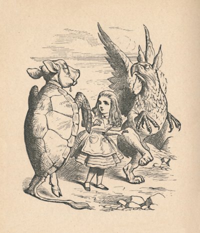 模拟龟，爱丽丝和狮ry，1889年 作者 约翰·坦尼尔