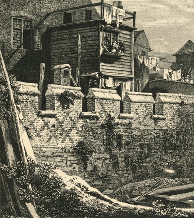 伦敦墙的片段，圣吉尔斯，Cri楼门，1812年，1925年 作者 约翰·托马斯·史密斯