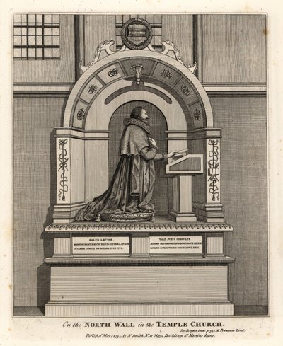 Monument to lawyer Richard Martin, recorder of London (1570-1618), in the Temple Church 作者 约翰·托马斯·史密斯