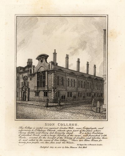 Sion College, at London Wall, near Cripplegate 作者 约翰·托马斯·史密斯