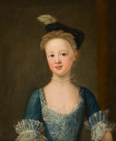 戴安娜-布里奇曼小姐（1726-1764 年）年轻时的肖像，约 1730-39 年（布面油画） 作者 约翰·范德班克