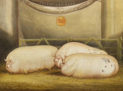 1858年史密斯菲尔德俱乐部圣诞节展，1858年，一支钢笔改进了莱斯特 作者 约翰·藤
