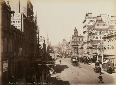柯林斯街，墨尔本，1880年 作者 约翰·林特