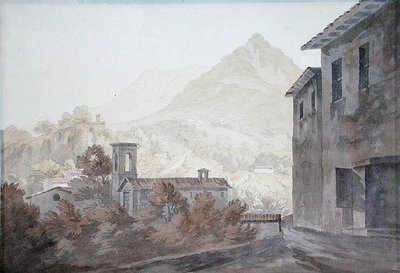 卢加诺湖（纸上水彩画） 作者 约翰·沃威克·史密斯