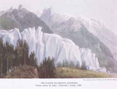 1947年柯林斯出版的英国冒险中的冰川Des Bossons，Chamonix 作者 约翰·沃威克·史密斯
