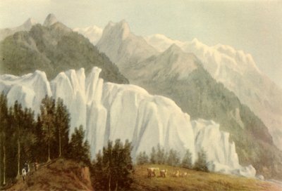 霞慕尼的博桑斯冰川》，1786年，1946年。   作者 约翰·沃威克·史密斯
