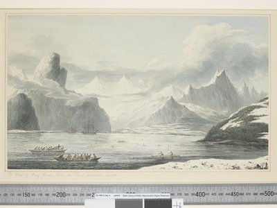 F.25 威廉王子之声中 Snug Corner Cove 的景色，约 1773-84 年（水彩） 作者 约翰·韦伯