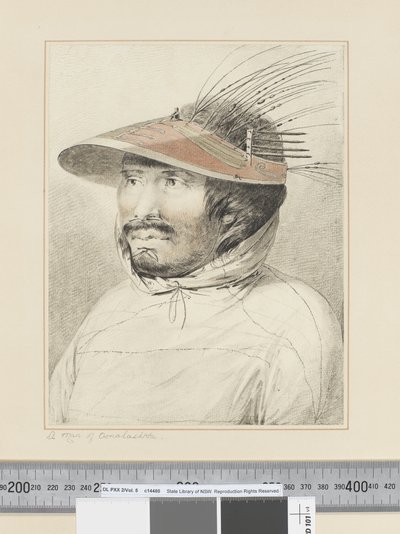 F.28 《奥纳拉什卡的人》，约1773-84年（水彩）。 作者 John Webber