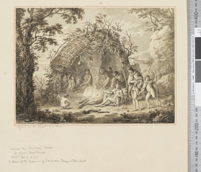 F.43 Natives in the Interior of a Hut, c.1783-84 (watercolor) 作者 约翰·韦伯