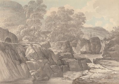 丹比，Betws-y-Coed 附近卢格维河上的 Pont-y-Pair 作者 约翰·韦伯