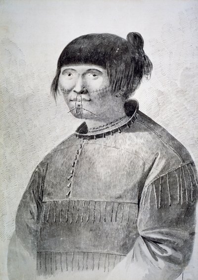 乌纳拉斯卡岛的土著纹身者的画像 作者 约翰·韦伯