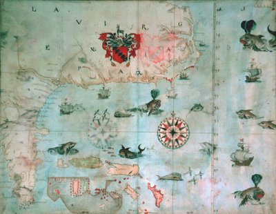 切萨皮克湾，佛罗里达，约 1585-1603 年 作者 约翰怀特