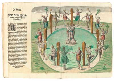 1590年的印第安土著舞蹈 作者 约翰怀特