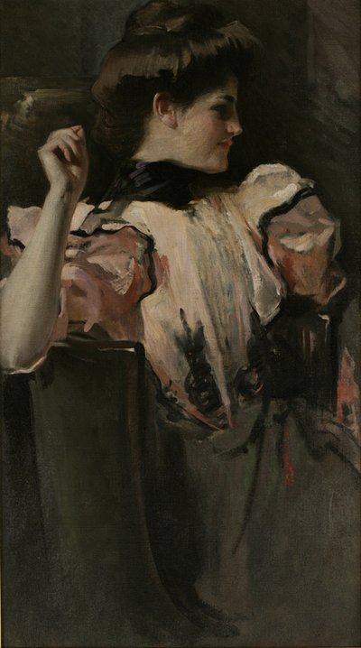 年轻女孩，c.1902 作者 约翰·怀特·亚历山大
