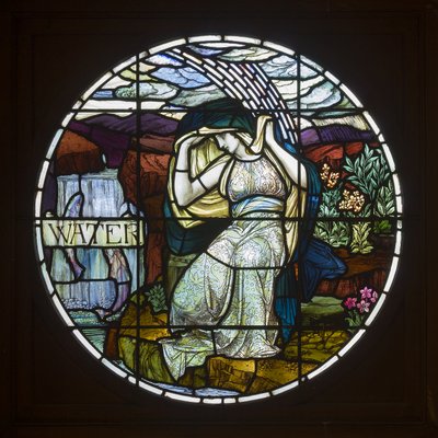 Biddulph Grange，James Powell＆Sons，John William Brown（1842-1928），Water，1903，Art Nouveau 作者 约翰·威廉·布朗