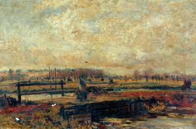 Rickmansworth的River Colne 作者 约翰·威廉·巴克斯顿·奈特