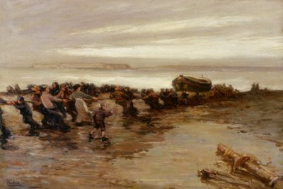 拯救救生艇，圣岛，c.1910-20 作者 约翰·威廉·吉尔罗伊