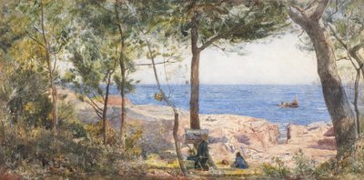 1887年海边艺术家绘画（纸本上的身体颜色） 作者 约翰·威廉·英奇博尔德