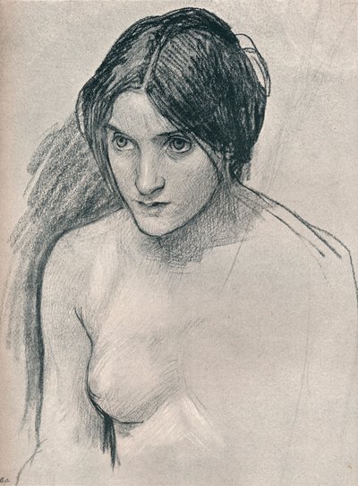 研究绘画《雨拉斯与若虫》，c1896 作者 约翰·威廉姆·沃特豪斯