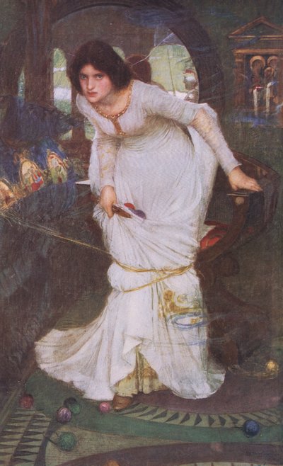 沙洛特夫人，来自Bibbys Annual，1916-1917 作者 约翰·威廉姆·沃特豪斯