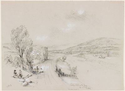 1837年，Bardon Mill的Ridley Hall（bc und paper on paper） 作者 约翰·威尔逊·卡迈克尔