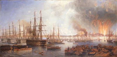 1855年8月5日对斯沃堡的轰炸 作者 约翰·威尔逊·卡迈克尔