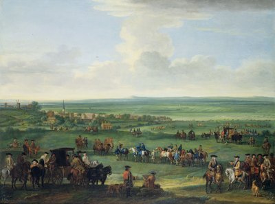 乔治一世（1660-1727）在纽马克特，1717年10月4日至5日，约1717年（布面油画） 作者 约翰·伍顿