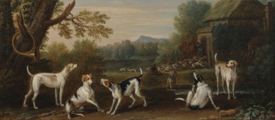 释放猎犬，c.1765 作者 约翰·伍顿