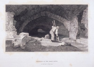 舰队河，伦敦，1851年 作者 约翰·威克汉姆·阿彻
