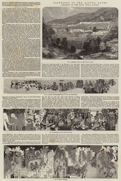 Ajunta Caves的绘画，东印度之家博物馆 作者 John Wykeham Archer