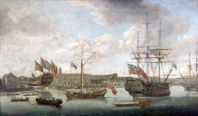 1740年在Deptford造船厂发射 作者 约翰·克里夫利