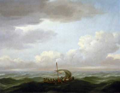 勒克斯伯勒号 "救生艇上的船员。油画，约 1727 年，作者约翰-克莱夫利（1712-1777 年）。 作者 约翰·克里夫利