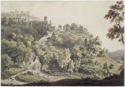 蒂沃利：梅塞纳斯别墅的景色，1858年 作者 乔纳森·斯凯尔顿