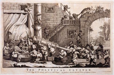 The Political Clyster，由William Hogarth制作，1757年 作者 乔纳森·斯威夫特