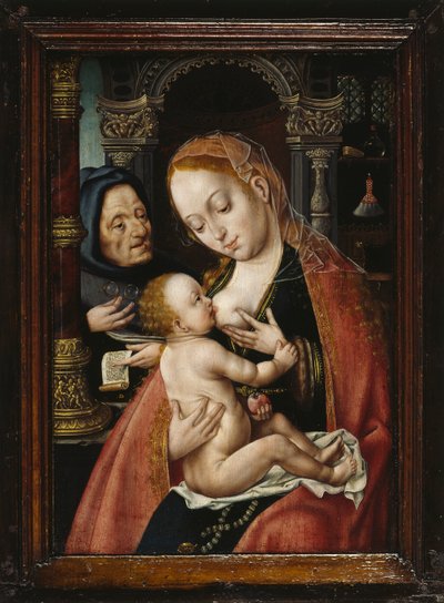 圣家族》，约1523-1530年。 作者 Joos van Cleve 圈子。