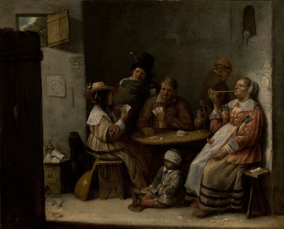 卡牌手，c.1645 作者 乔斯·范·克雷斯贝克