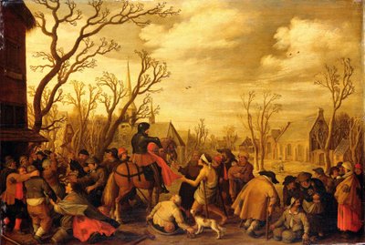 圣马丁为乞丐割下部分斗篷 作者 Joost Cornelisz Droochsloot