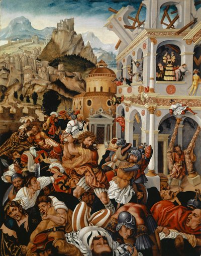 参孙的故事，c.1525-1530（面板油画） 作者 Jorg I Breu
