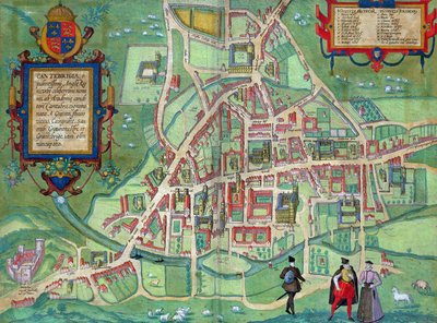 剑桥地图，来自&39;Civitates Orbis Terrarum&39;的Georg Braun（1541-1622）和Frans Hogenberg（1535-90），c.1572 作者 Joris Hoefnagel