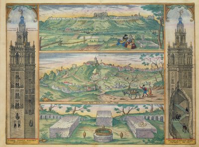 来自&39;Civitates Orbis Terrarum&39;的Forata和Jeresa地图，由Georg Braun（1541-1622）和Frans Hogenberg（1535-90），1565 作者 乔里斯·霍夫纳格尔