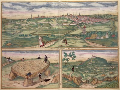 地图普瓦捷从“世界”布劳恩（1541年至1622年）和弗兰茨Hogenbergh（1535至1590年），1561 作者 乔里斯·霍夫纳格尔