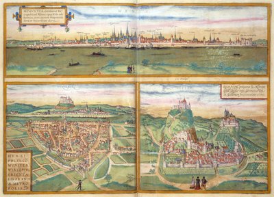 Metz，Wurtzburg和Sittensen，来自Civitates Orbis Terrarum的Georg Braun（1541-1622）和Frans Hogenburg（1535-90），c.1572 作者 霍夫纳格尔之后的乔里斯