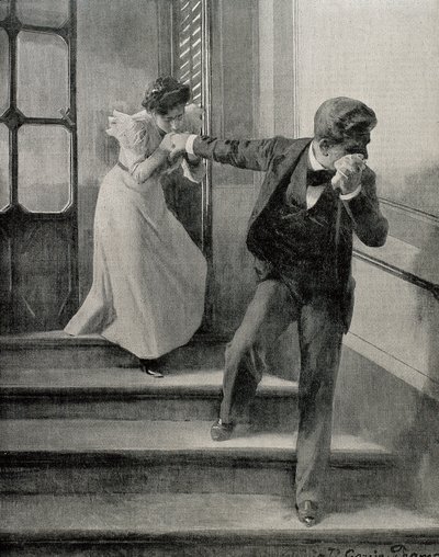Sad goodbye. 1900 (drawing) 作者 何塞·加西亚·拉莫斯（JoséGarcia Ramos）