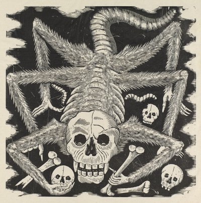 Calavera huertista，c.1914，1930年印刷（带雕刻的光刻蚀刻） 作者 何塞·瓜达卢佩·波萨达
